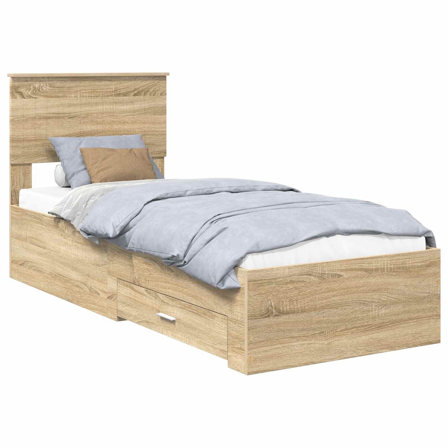 Sengestamme Sonoma Eik og Sølv 75 x 190 cm Konstruert tre