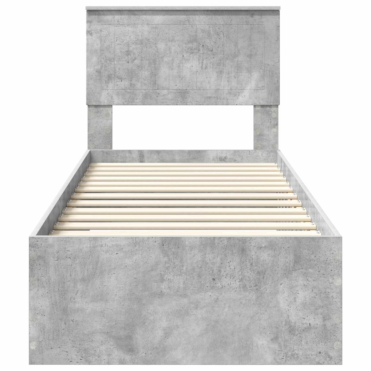 Sengestamme Betonggrå og Sølv 70 x 190 cm Konstruert tre