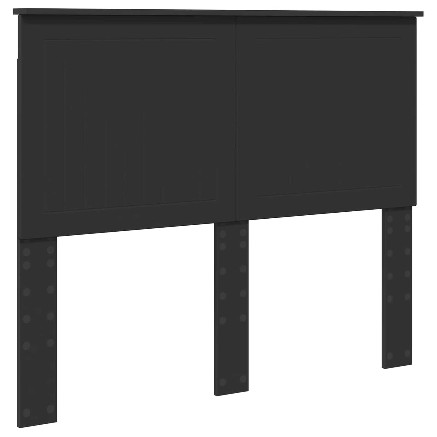 Sengestamme med hodegjerde Svart 135 x 190 cm Massiv furu