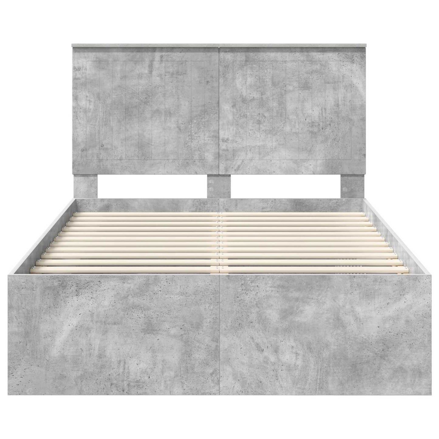 Sengestamme med hodegjerde Betong 120 x 200 cm Massiv furu