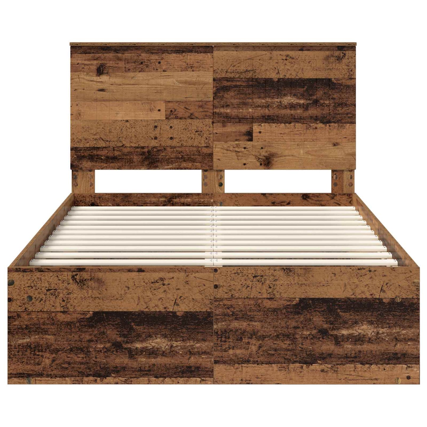 Sengestamme med hodegjerde Gammelt tre 120 x 200 cm Massiv furu