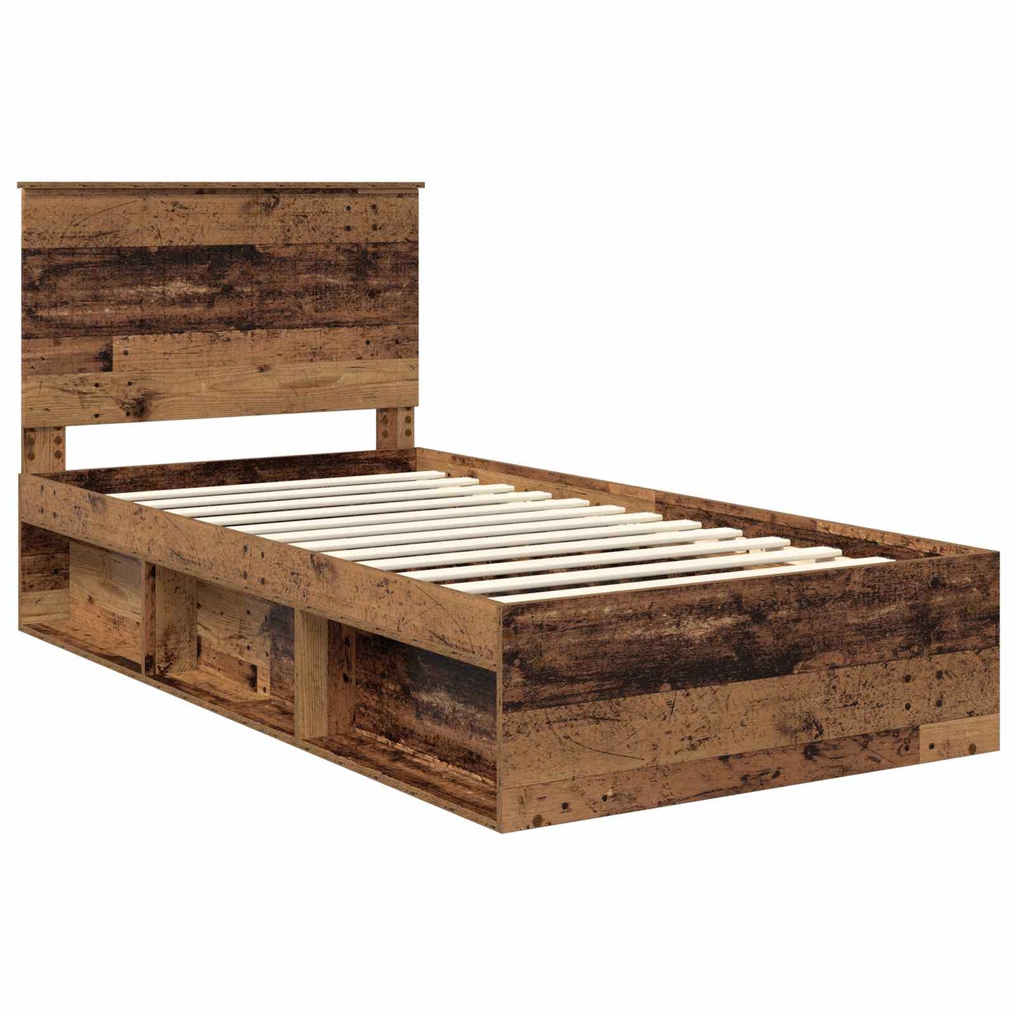 Sengestamme med hodegjerde Gammelt tre 100 x 200 cm Massiv furu