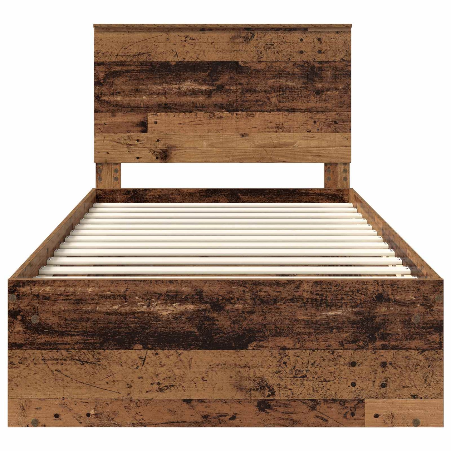 Sengestamme med hodegjerde Gammelt tre 100 x 200 cm Massiv furu