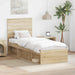 Sengestamme med hodegjerde Sonoma eik 75 x 190 cm Massiv furu