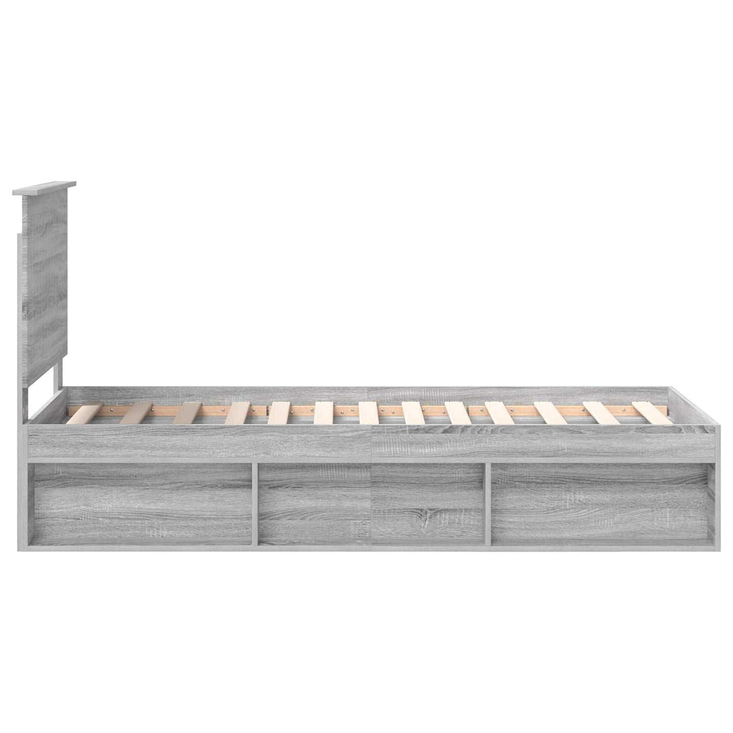 Sengestamme med hodegjerde Grå Sonoma 75 x 190 cm Massiv furu