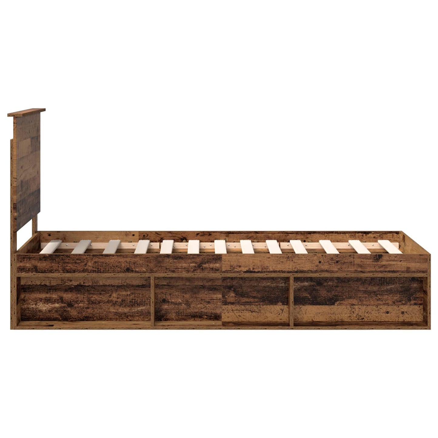 Sengestamme med hodegjerde Gammelt tre 75 x 190 cm Massiv furu