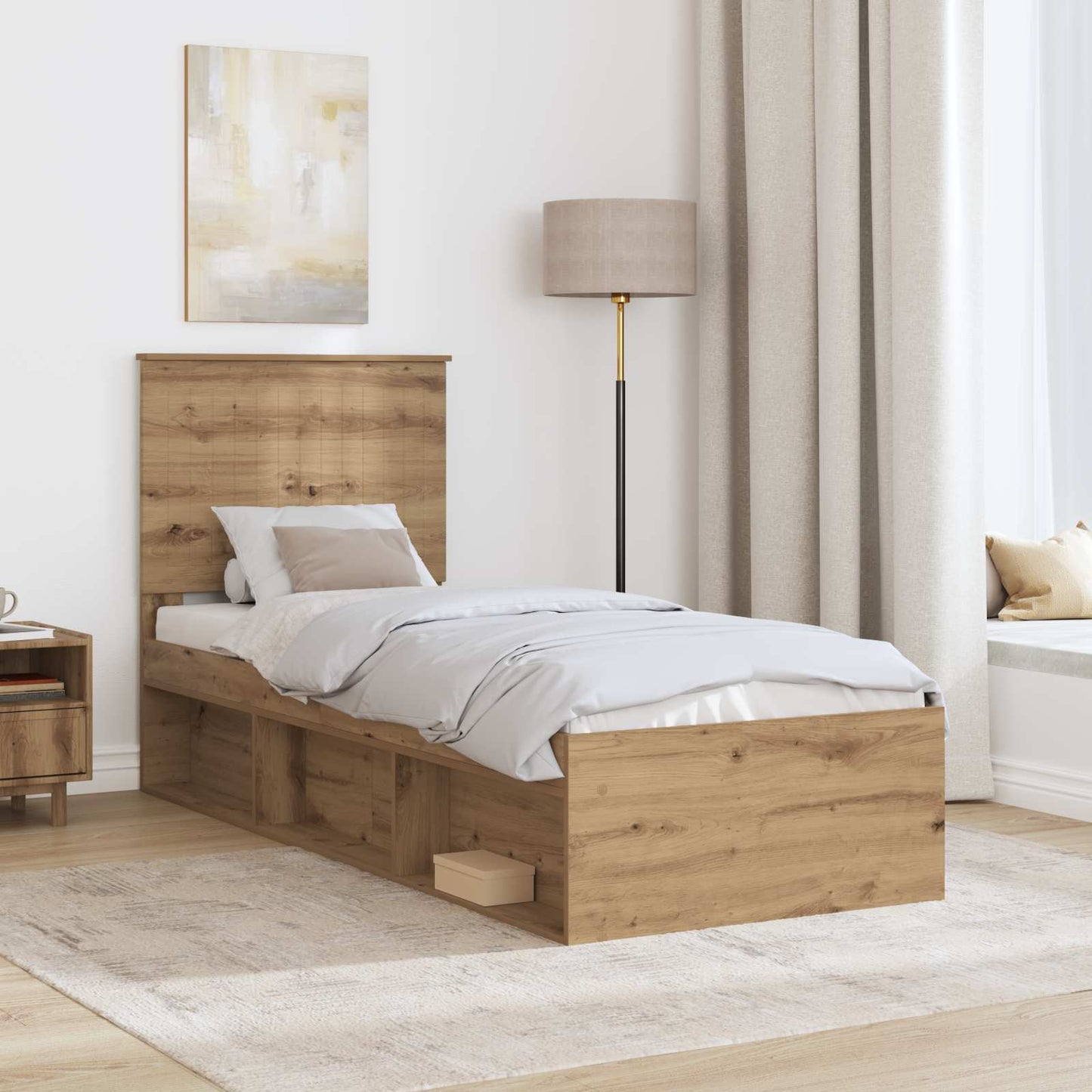 Sengestamme Kunstnerisk Eik 75 x 190 cm Massiv furu