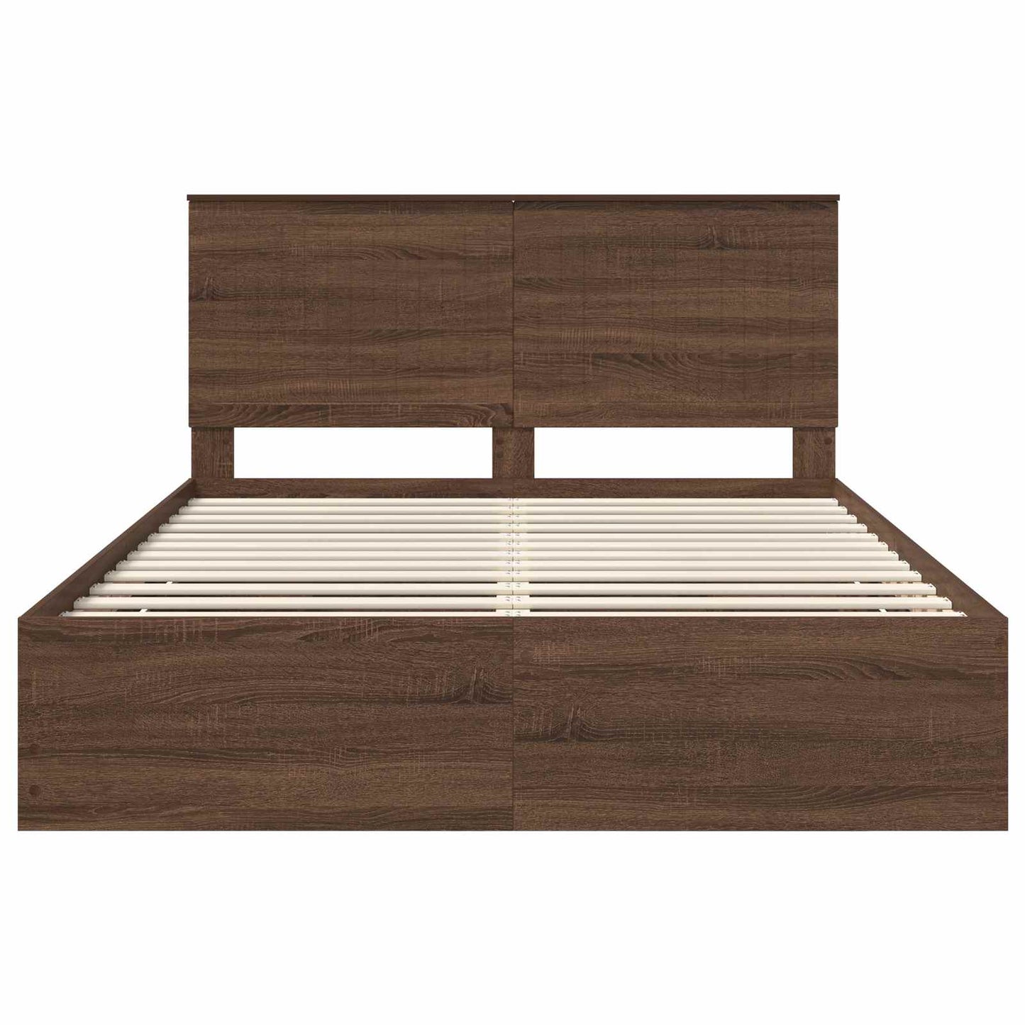 Sengestamme med skuff Brun Eik 150 x 200 cm Ingeniørtre