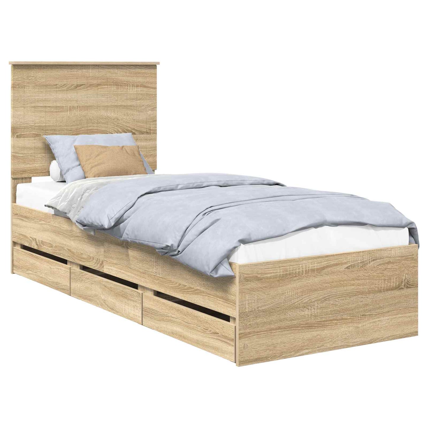 Sengestamme med skuff Sonoma eik 75 x 190 cm Ingeniørtre
