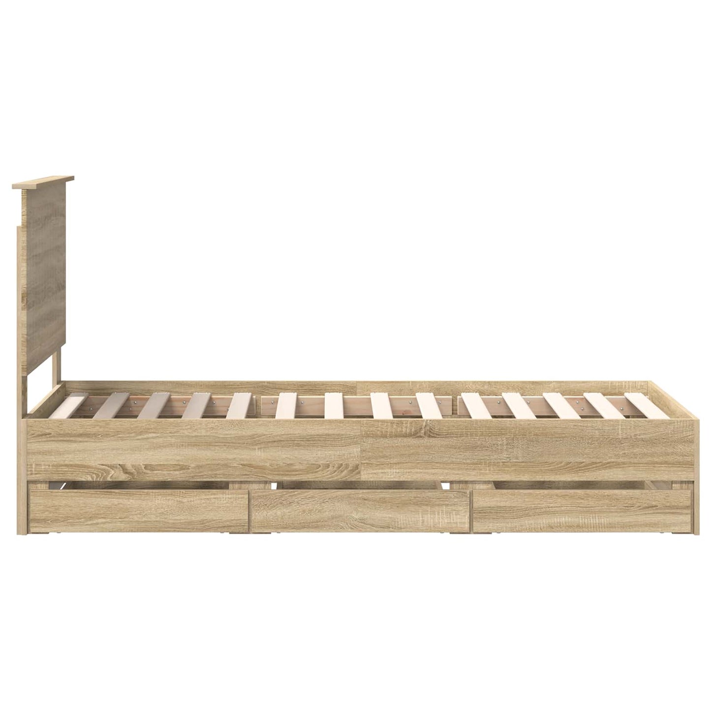 Sengestamme med skuff Sonoma eik 75 x 190 cm Ingeniørtre