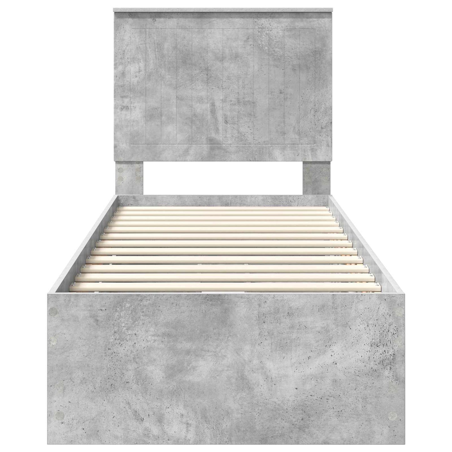 Sengestamme med skuff Betonggrå 75 x 190 cm Ingeniørtre