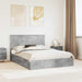 Seng med Oppbevaring Betonggrå 150 x 200 cm Konstruert tre
