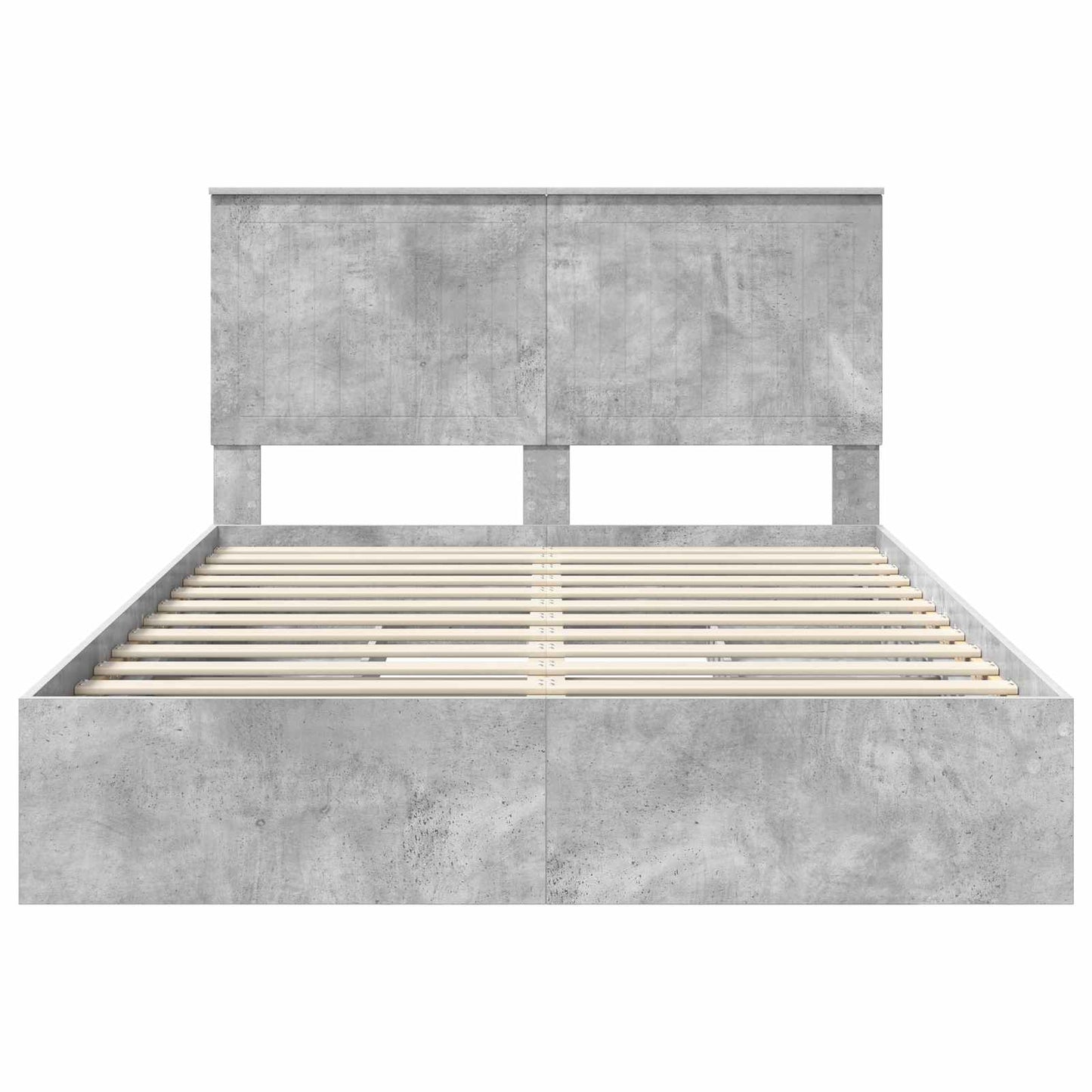 Seng med Oppbevaring Betonggrå 135 x 190 cm Konstruert tre