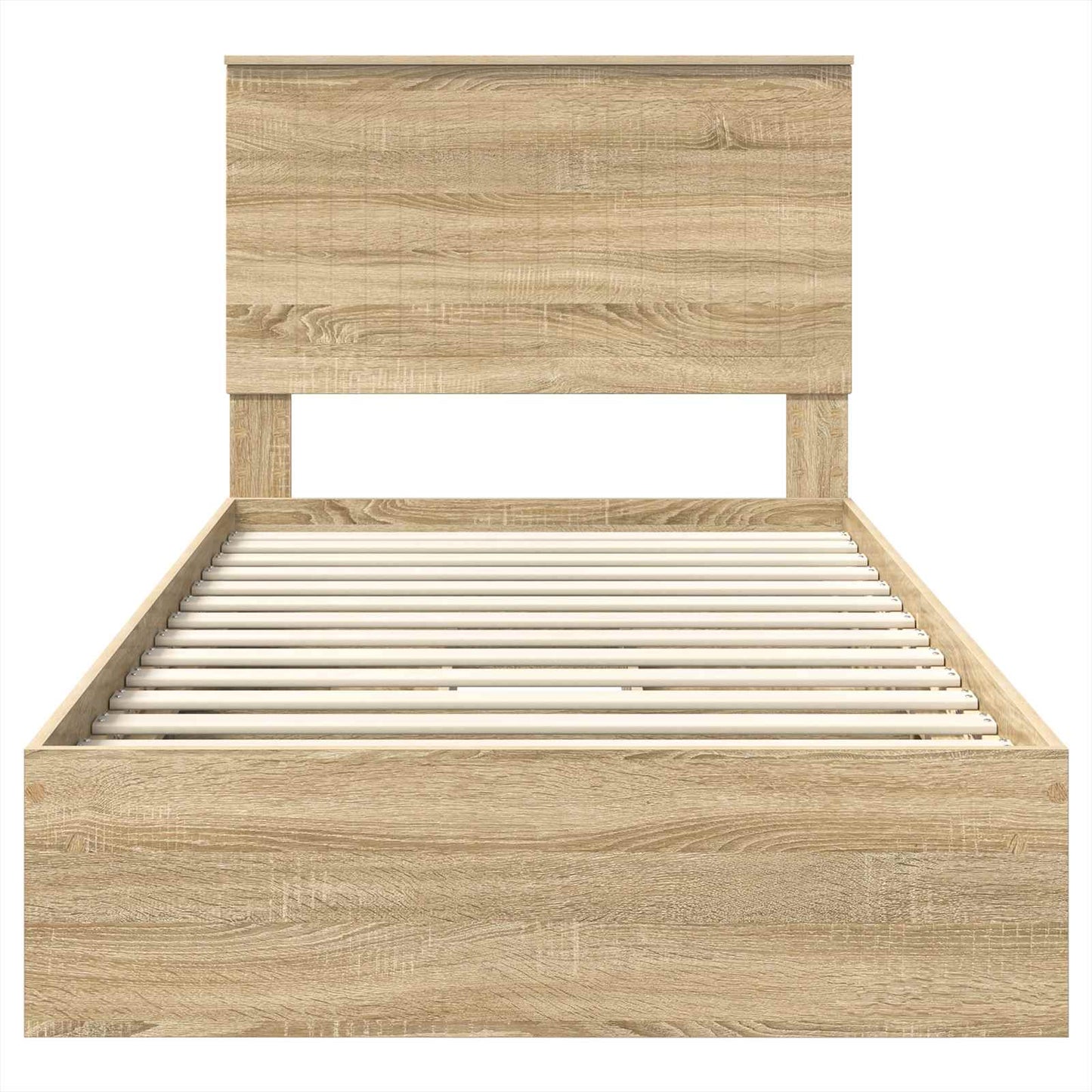 Seng med Oppbevaring Sonoma eik 100 x 200 cm Konstruert tre