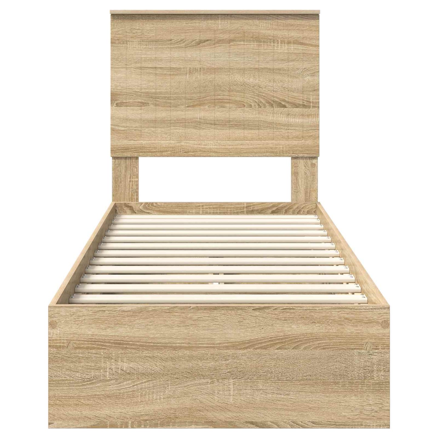 Seng med Oppbevaring Sonoma eik 75 x 190 cm Konstruert tre