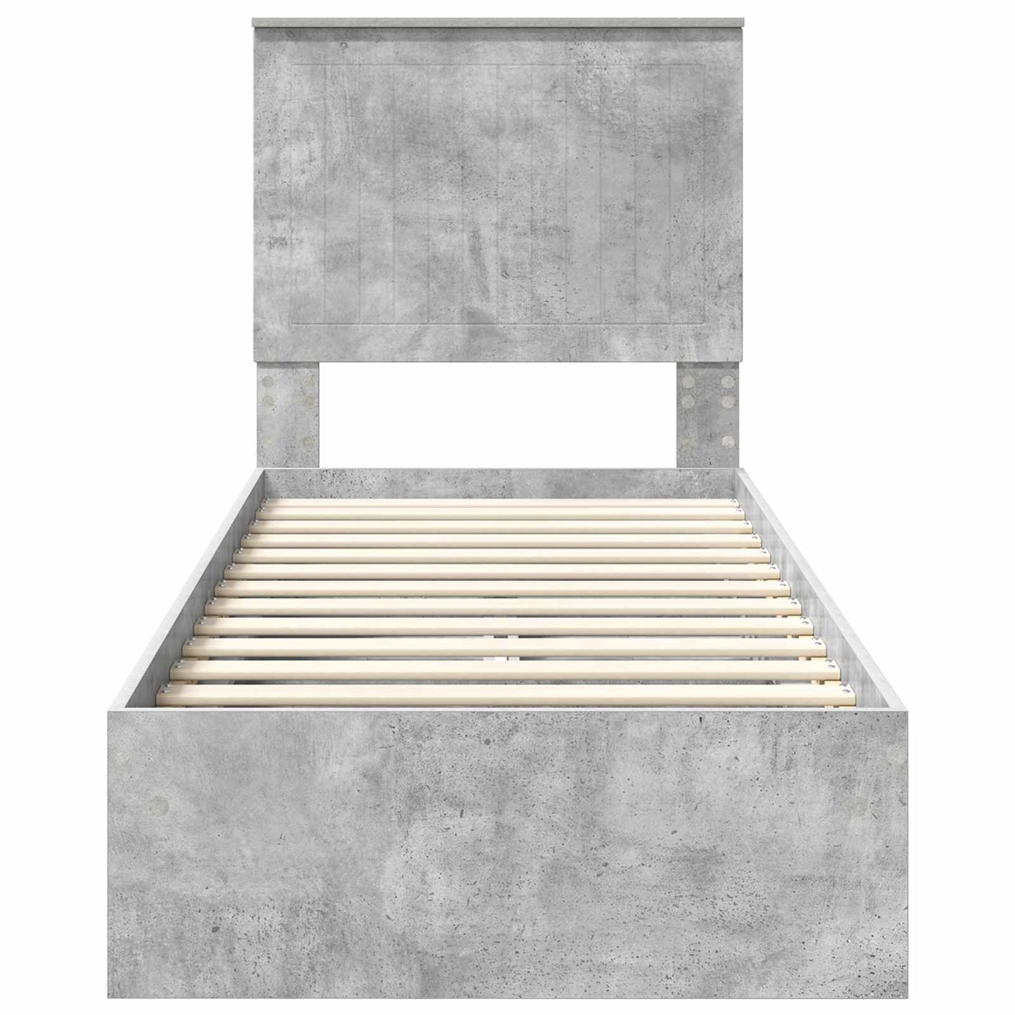 Seng med Oppbevaring Betonggrå 75 x 190 cm Konstruert tre