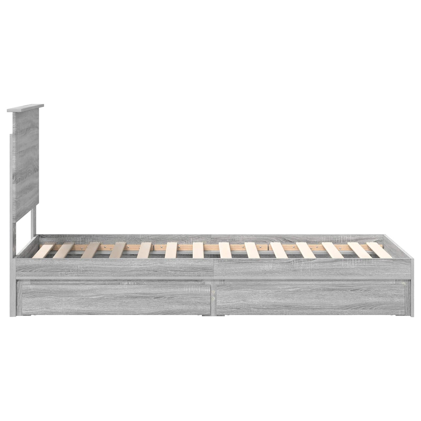 Seng med Oppbevaring Grå Sonoma 75 x 190 cm Konstruert tre