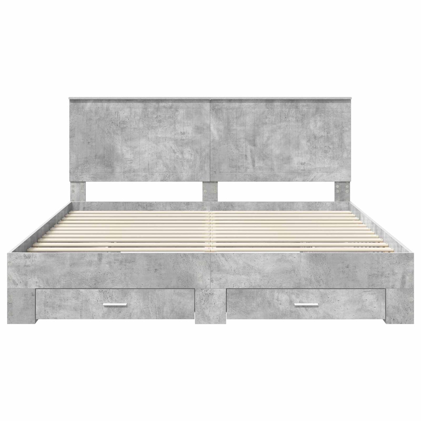 Sengestamme med skuff Betonggrå 180 x 200 cm Konstruert tre