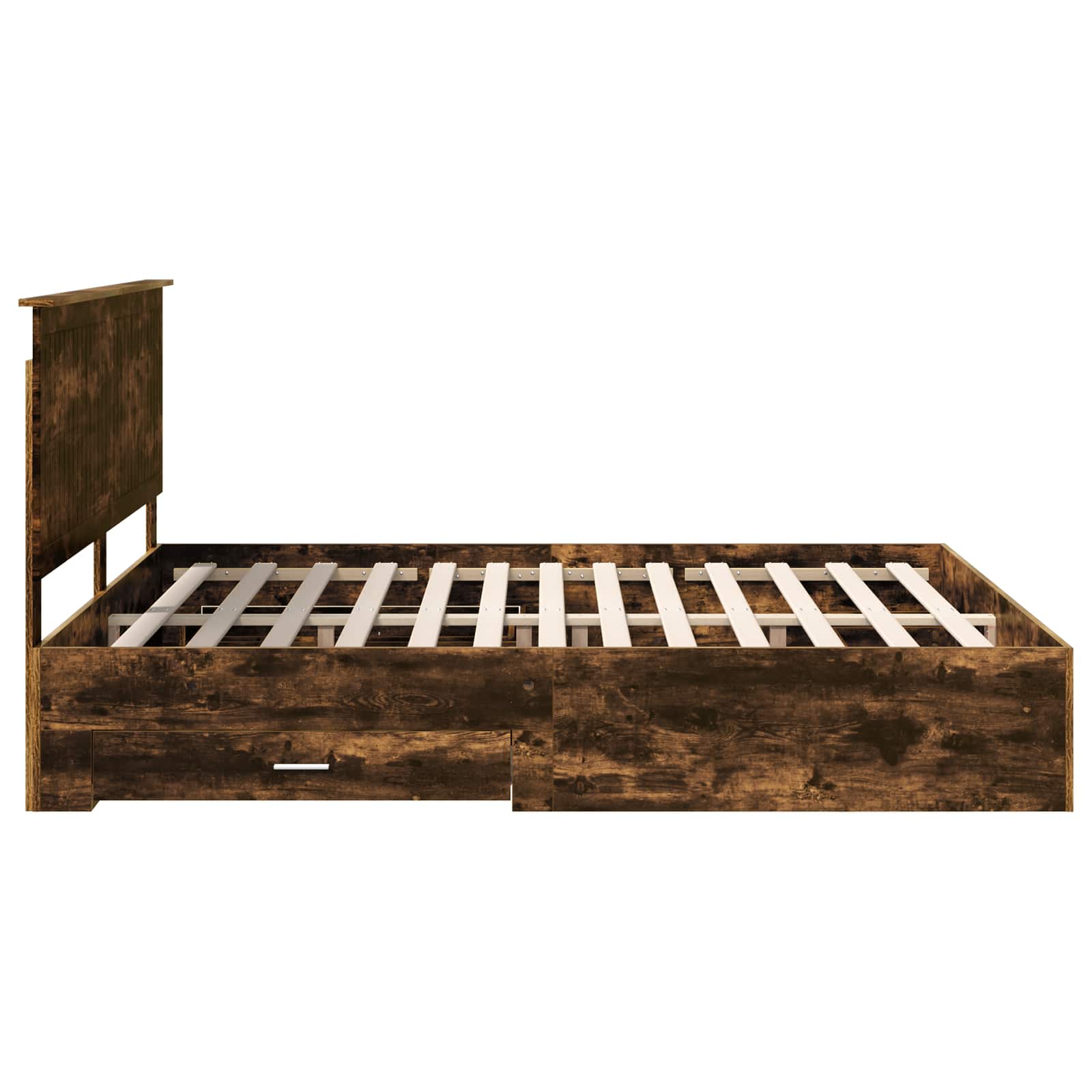 Sengestamme med hodegjerde Røkt eik 180 x 200 cm Konstruert tre