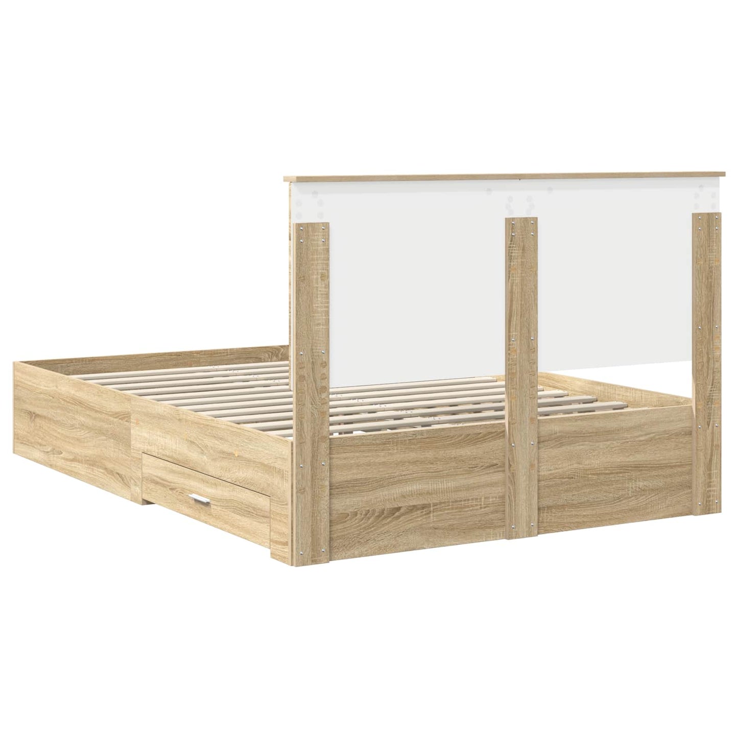 Sengestamme med skuff Sonoma eik 140 x 190 cm Konstruert tre