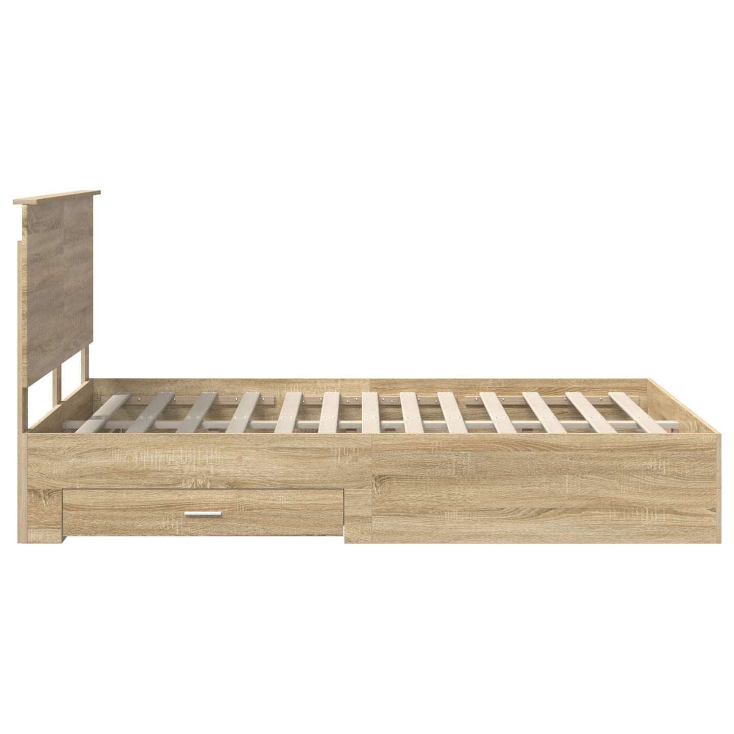 Sengestamme med skuff Sonoma eik 140 x 190 cm Konstruert tre