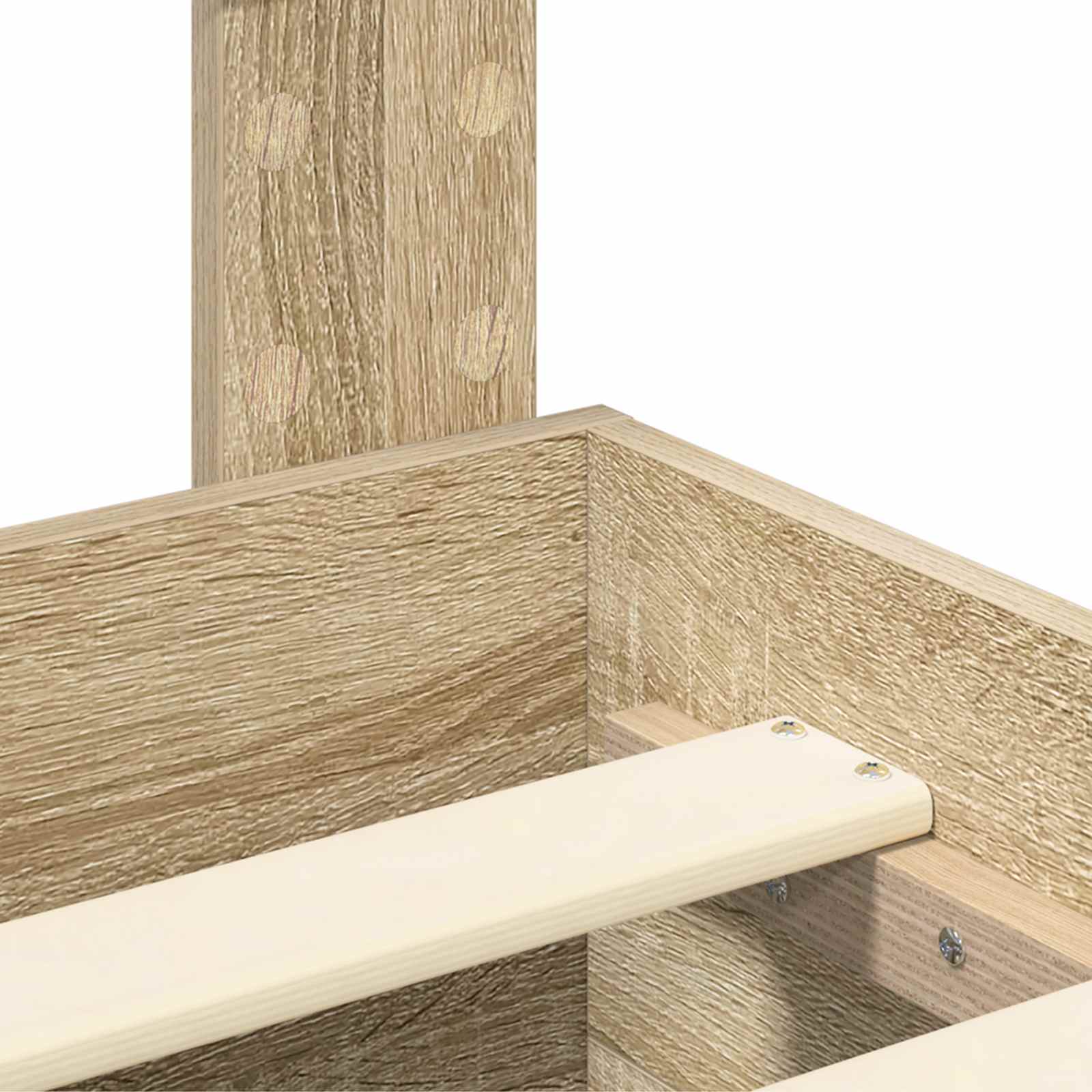 Sengestamme med skuff Sonoma eik 135 x 190 cm Konstruert tre