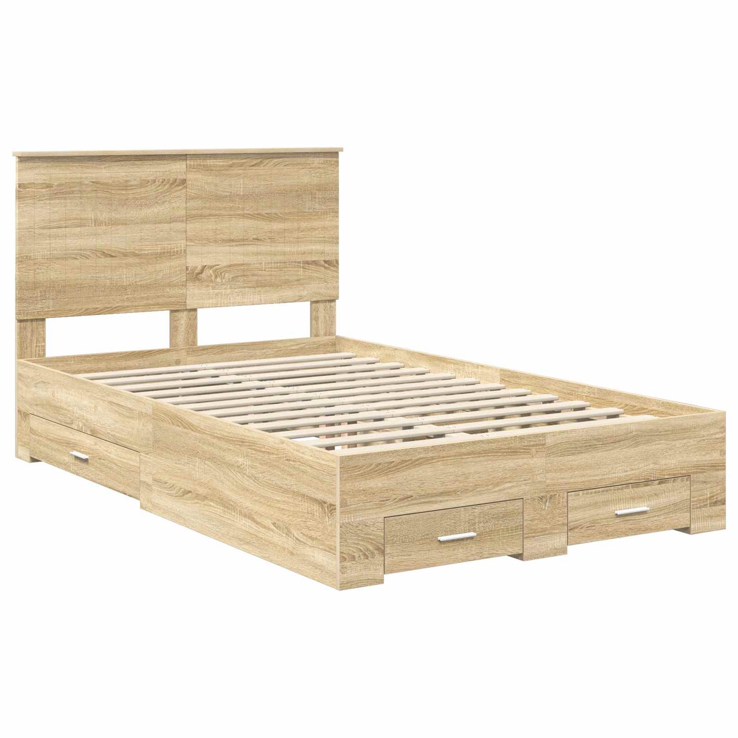 Sengestamme med skuff Sonoma eik 120 x 200 cm Konstruert tre