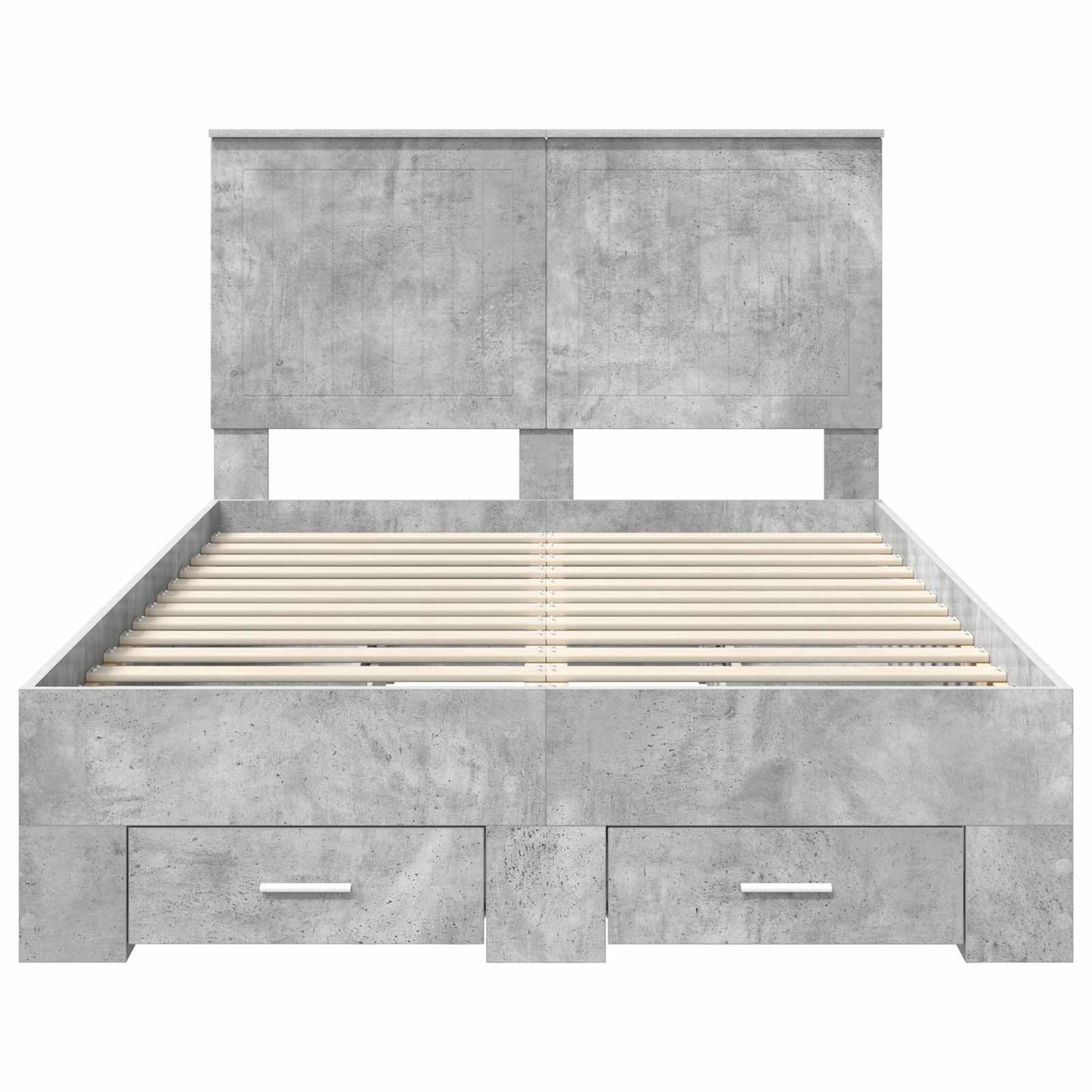 Sengestamme med skuff Betonggrå 120 x 200 cm Konstruert tre