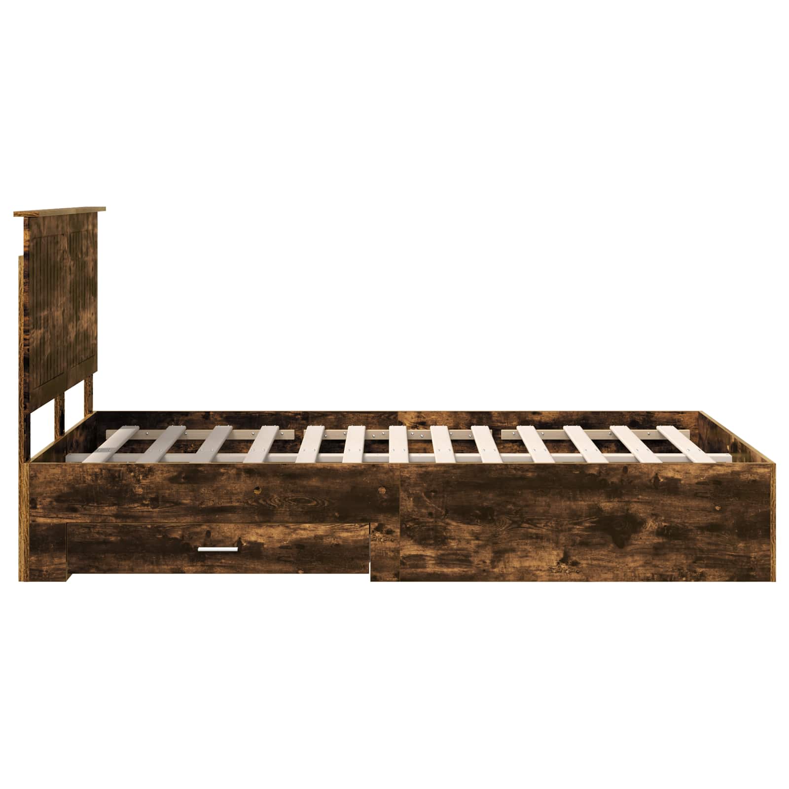Sengestamme med hodegjerde Røkt eik 120 x 200 cm Konstruert tre