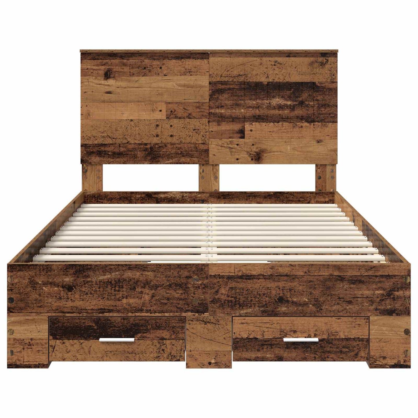 Sengestamme med skuff Gammelt tre 120 x 190 cm Konstruert tre