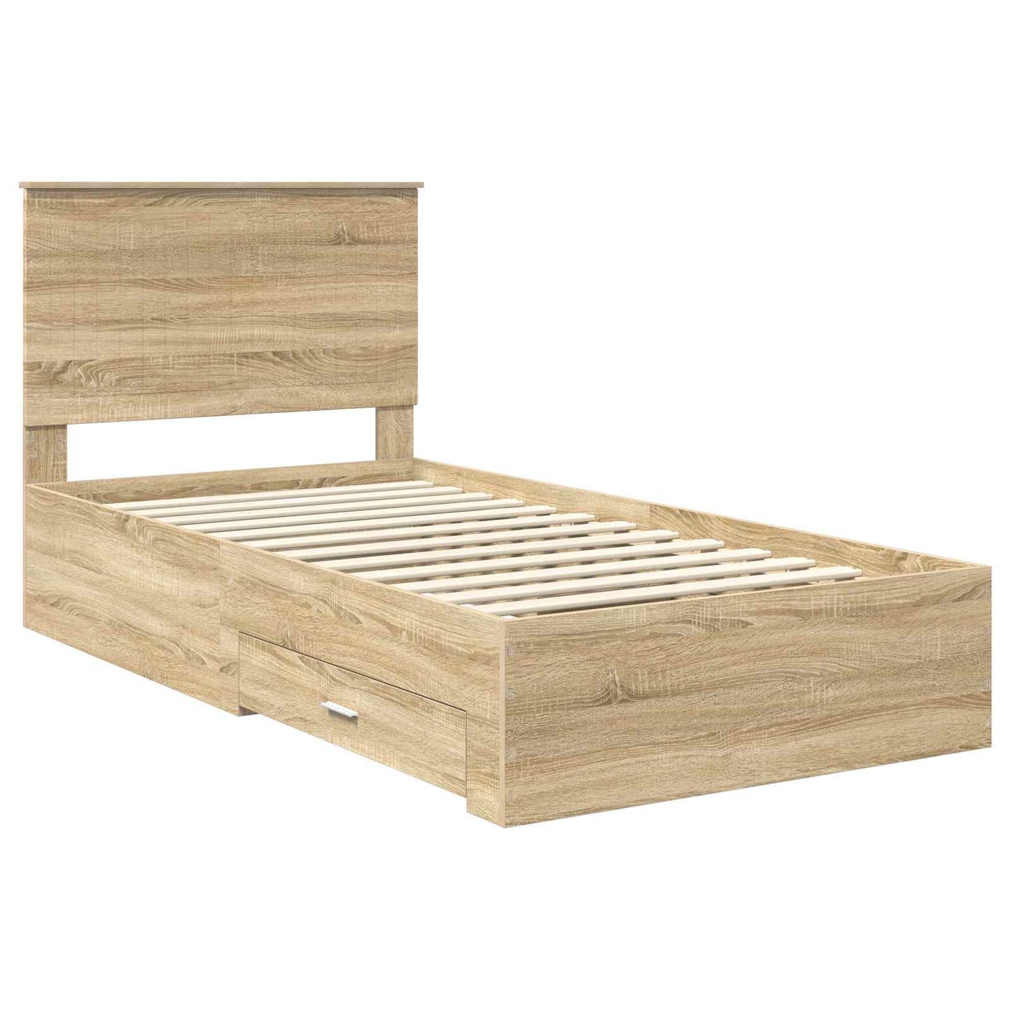 Sengestamme med skuff Sonoma eik 100 x 200 cm Konstruert tre