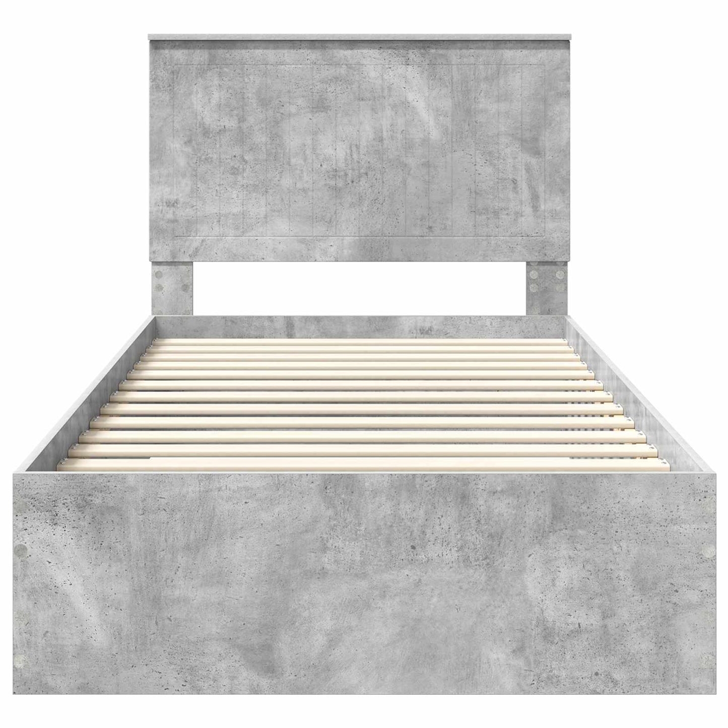 Sengestamme med skuff Betonggrå 100 x 200 cm Konstruert tre