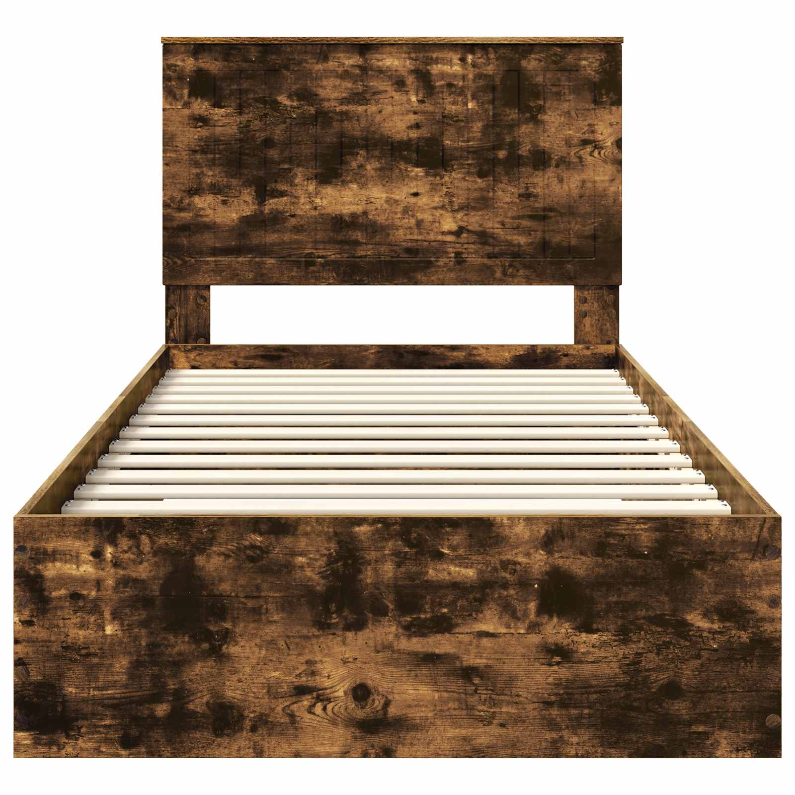 Sengestamme med hodegjerde Røkt eik 100 x 200 cm Konstruert tre