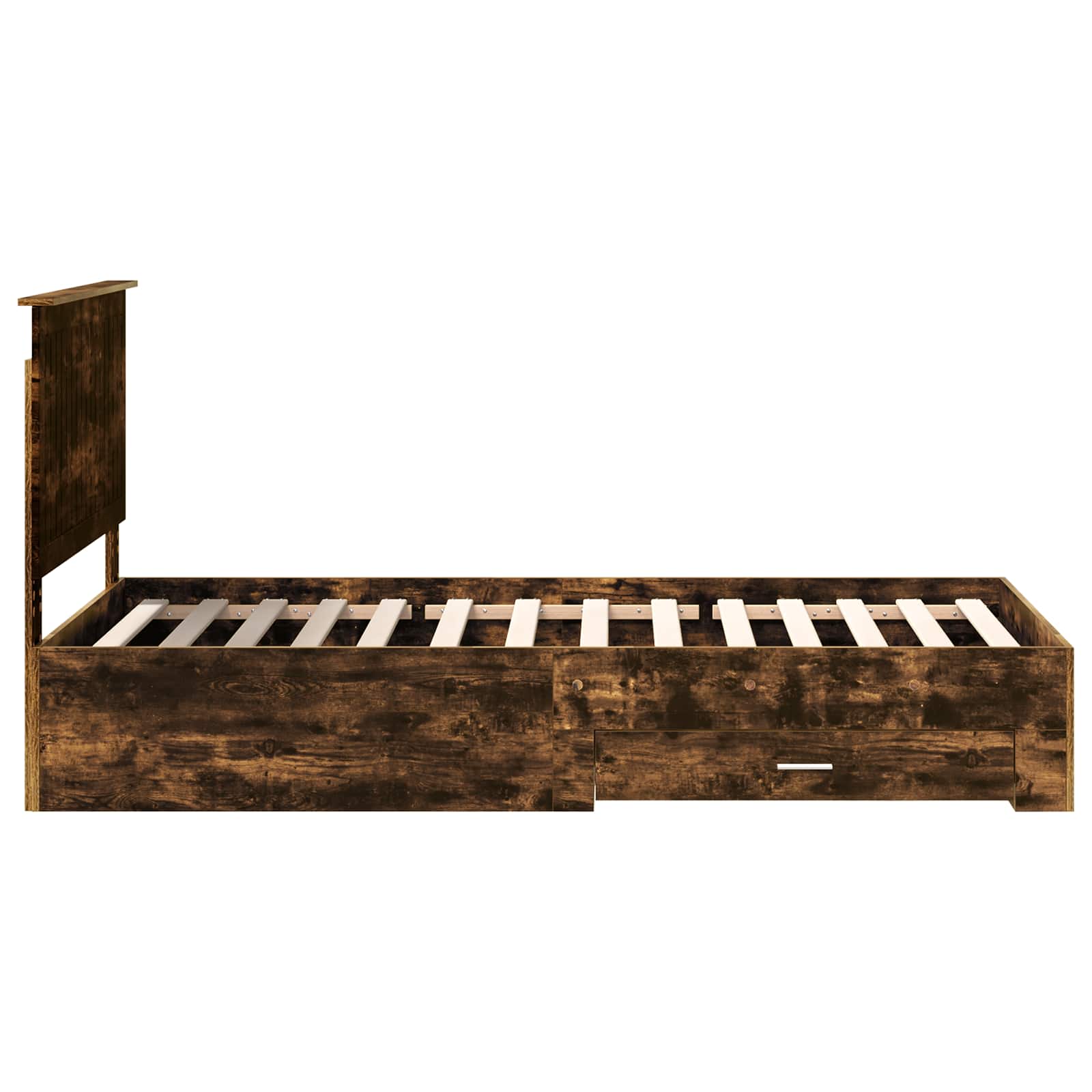 Sengestamme med hodegjerde Røkt eik 100 x 200 cm Konstruert tre