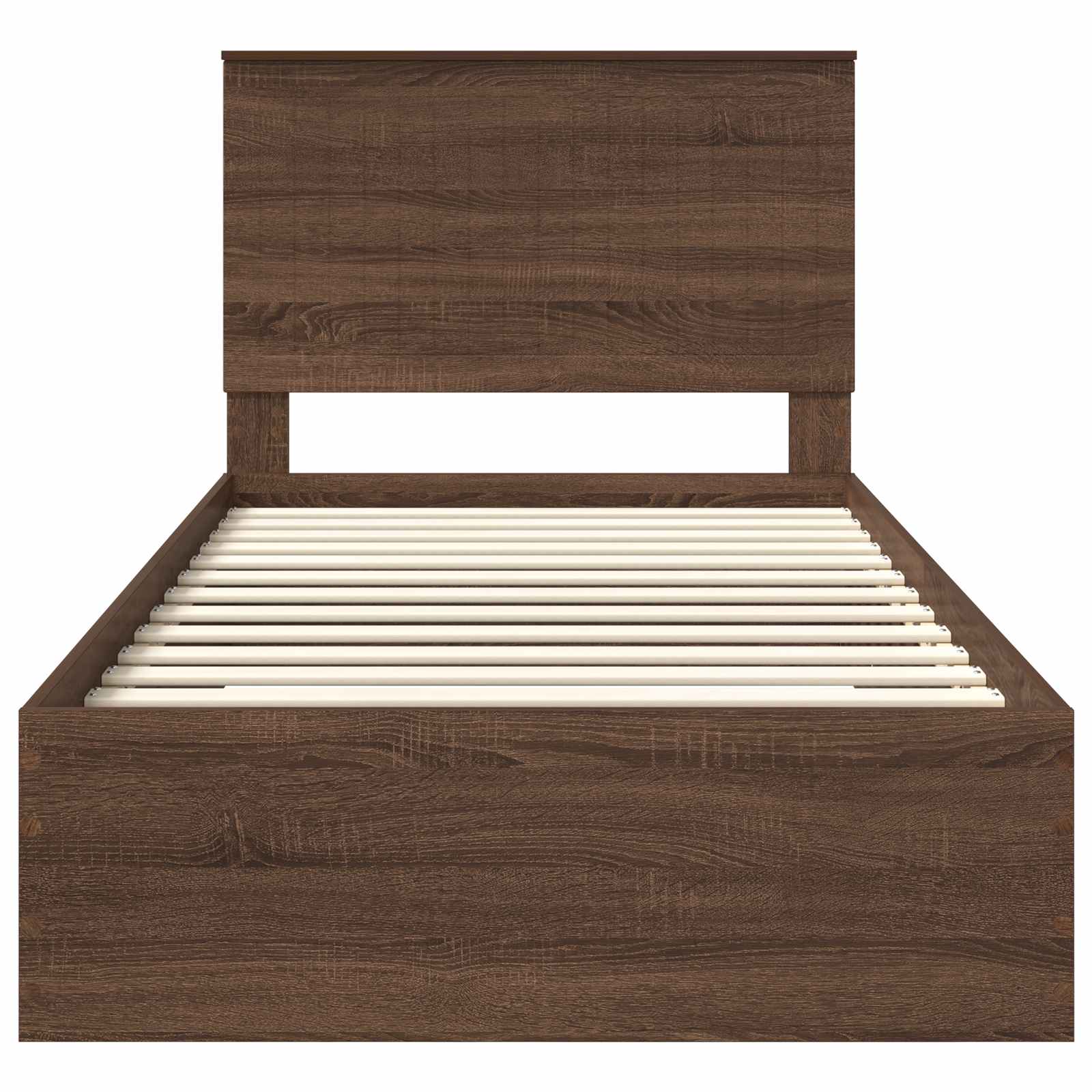 Sengestamme Brun Eik og Sølv 100 x 200 cm Konstruert tre