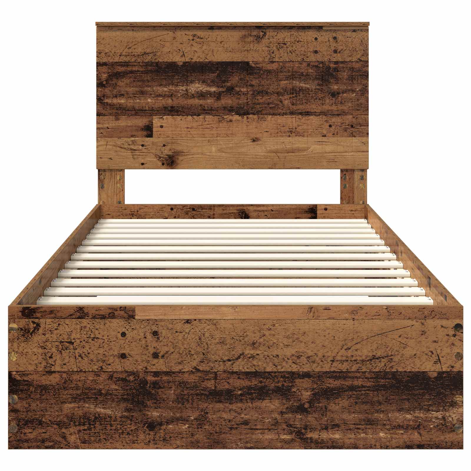 Sengestamme med skuff Gammelt tre 100 x 200 cm Konstruert tre