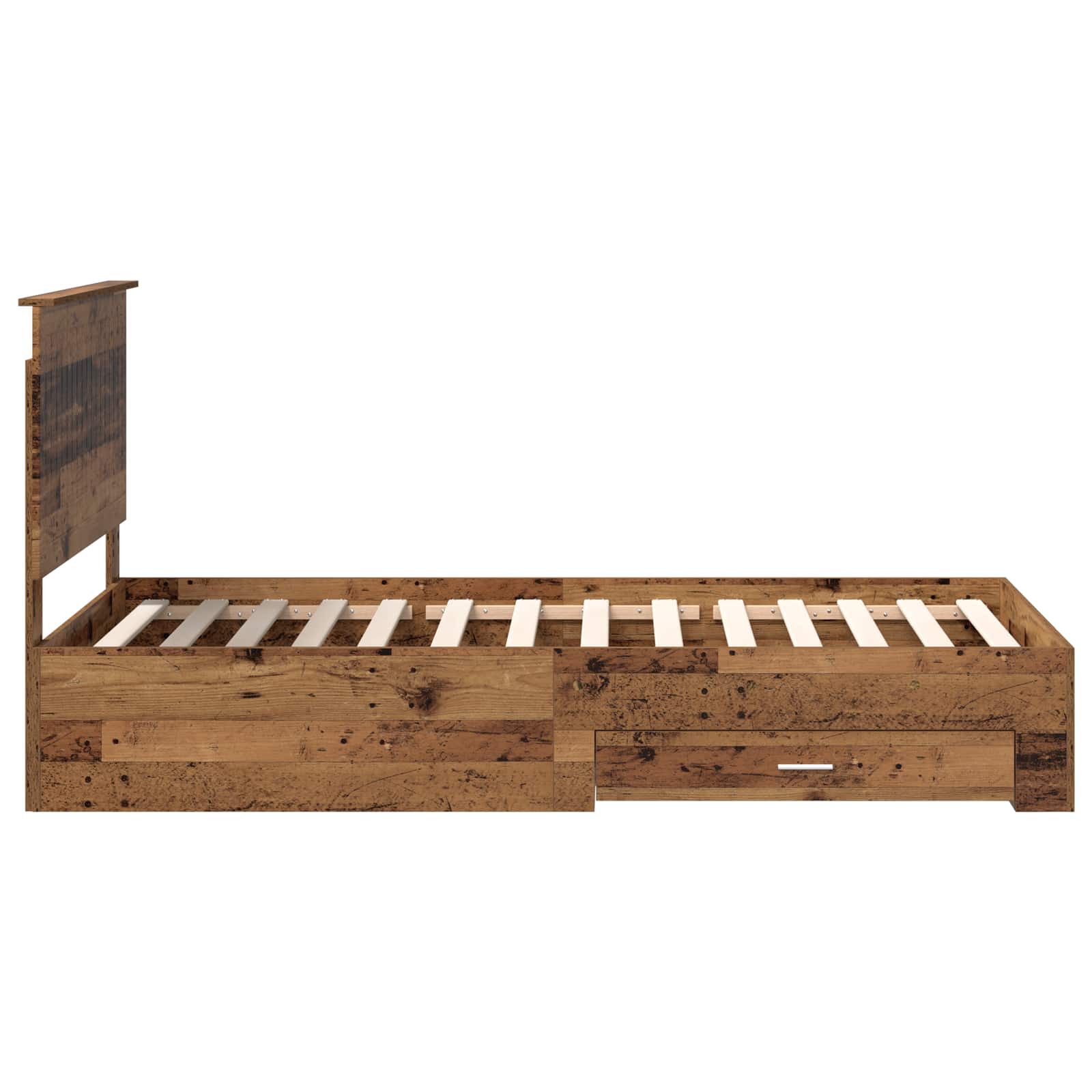 Sengestamme med skuff Gammelt tre 100 x 200 cm Konstruert tre