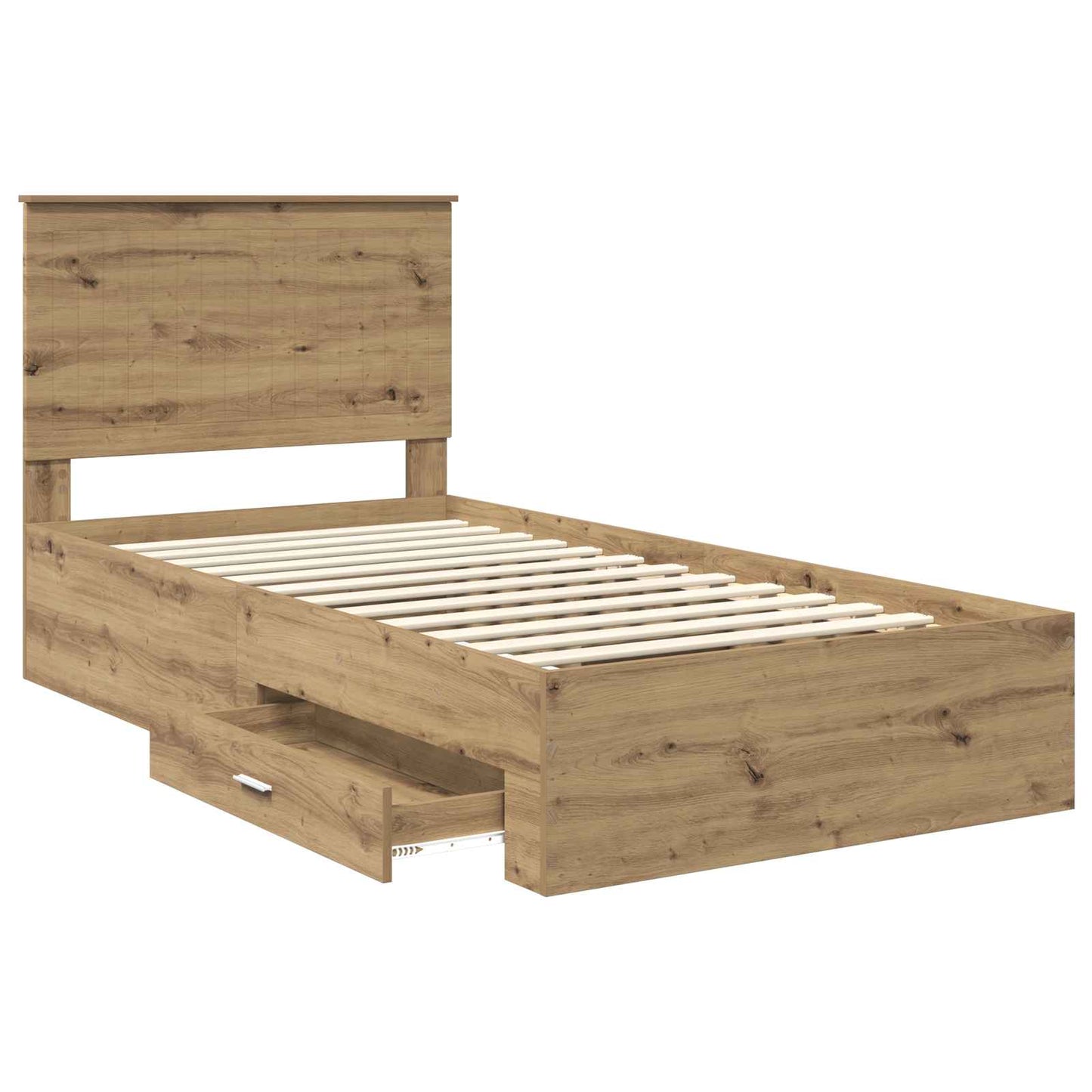 Sengestamme med skuff Artisan Eik 100 x 200 cm Konstruert tre