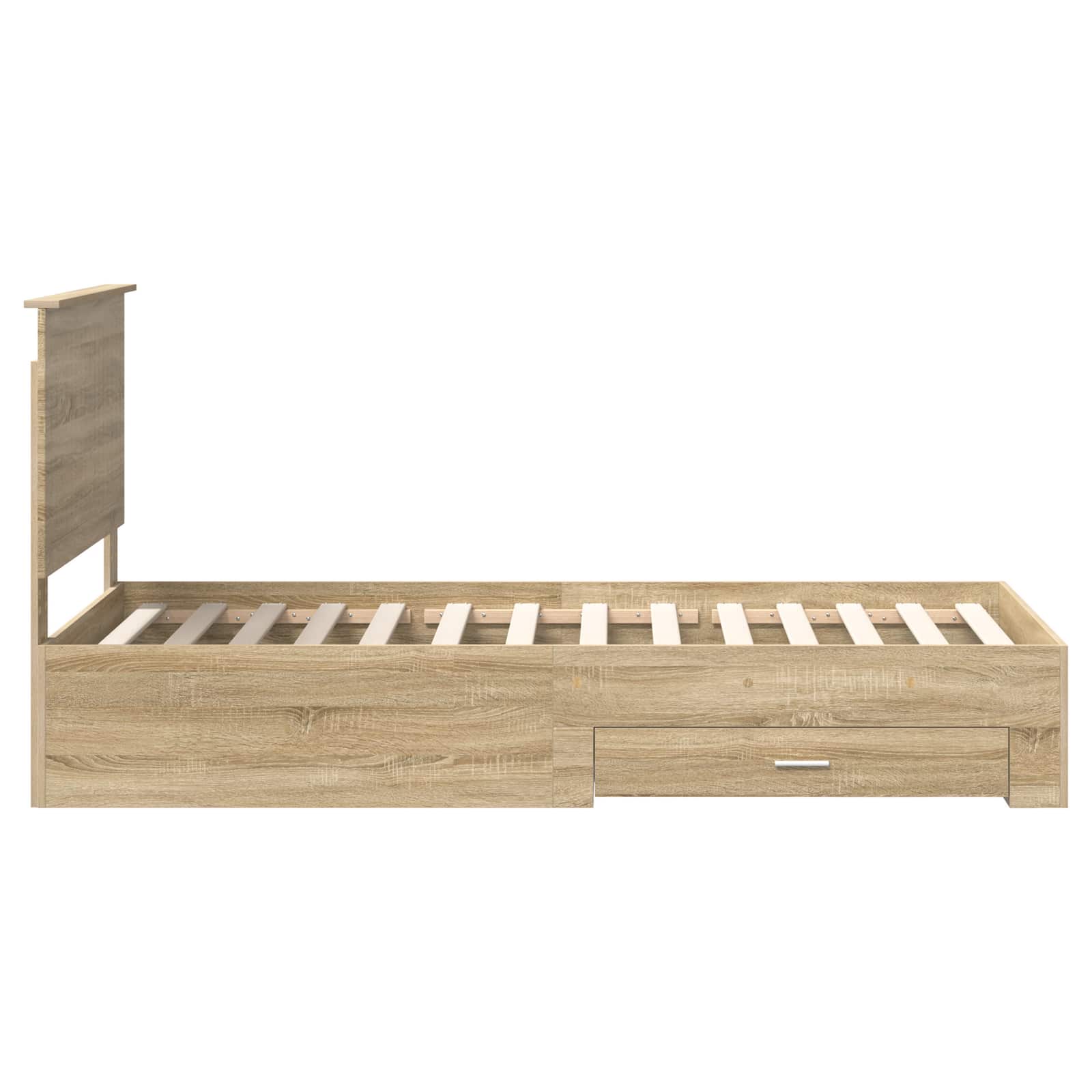 Sengestamme med skuff Sonoma eik 90 x 200 cm Konstruert tre