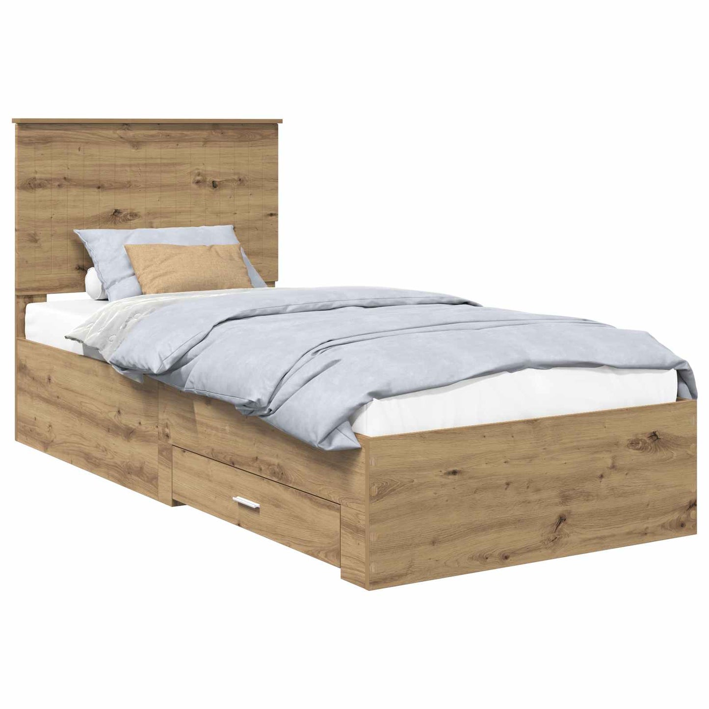 Sengestamme med skuff Artisan Eik 90 x 200 cm Konstruert tre