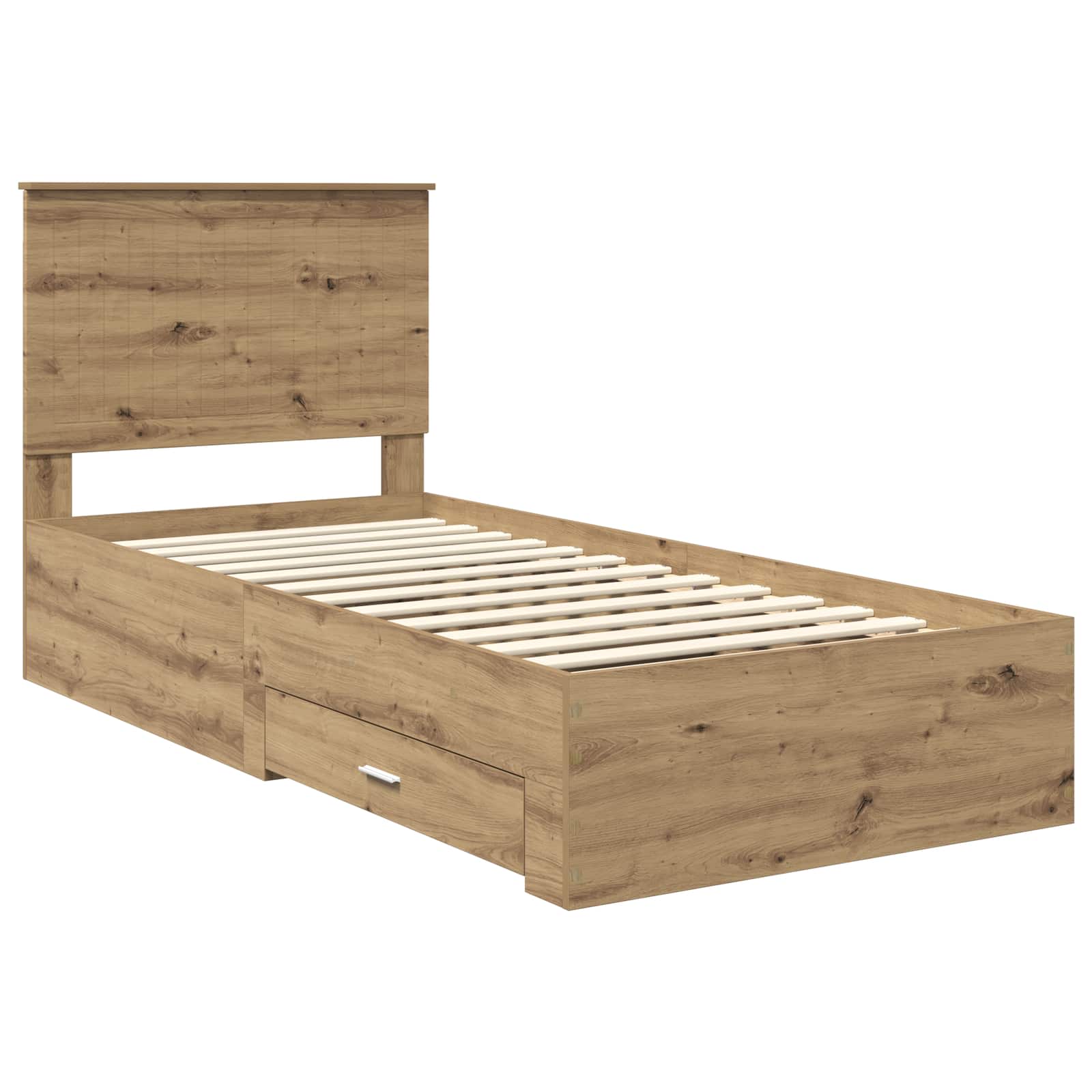 Sengestamme med skuff Artisan Eik 90 x 200 cm Konstruert tre