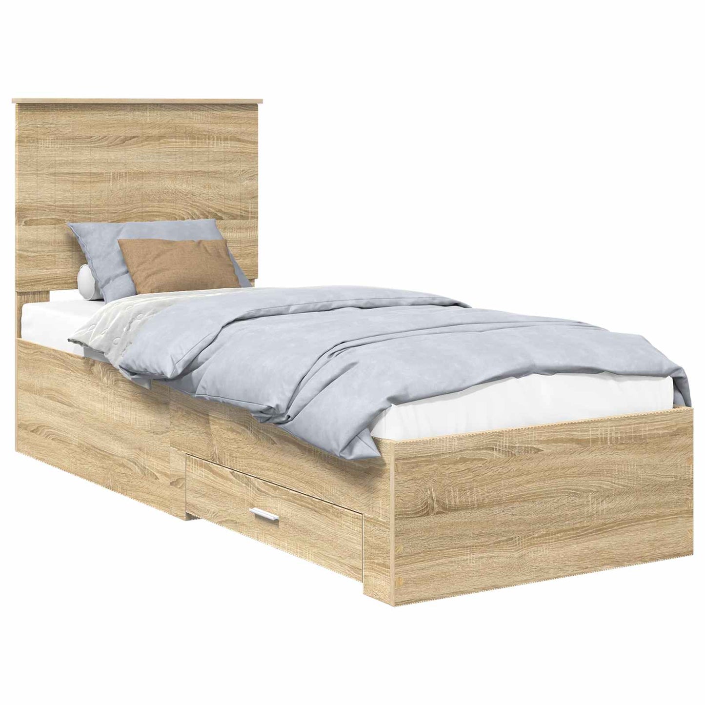 Sengestamme Sonoma Eik og Sølv 70 x 190 cm Konstruert tre