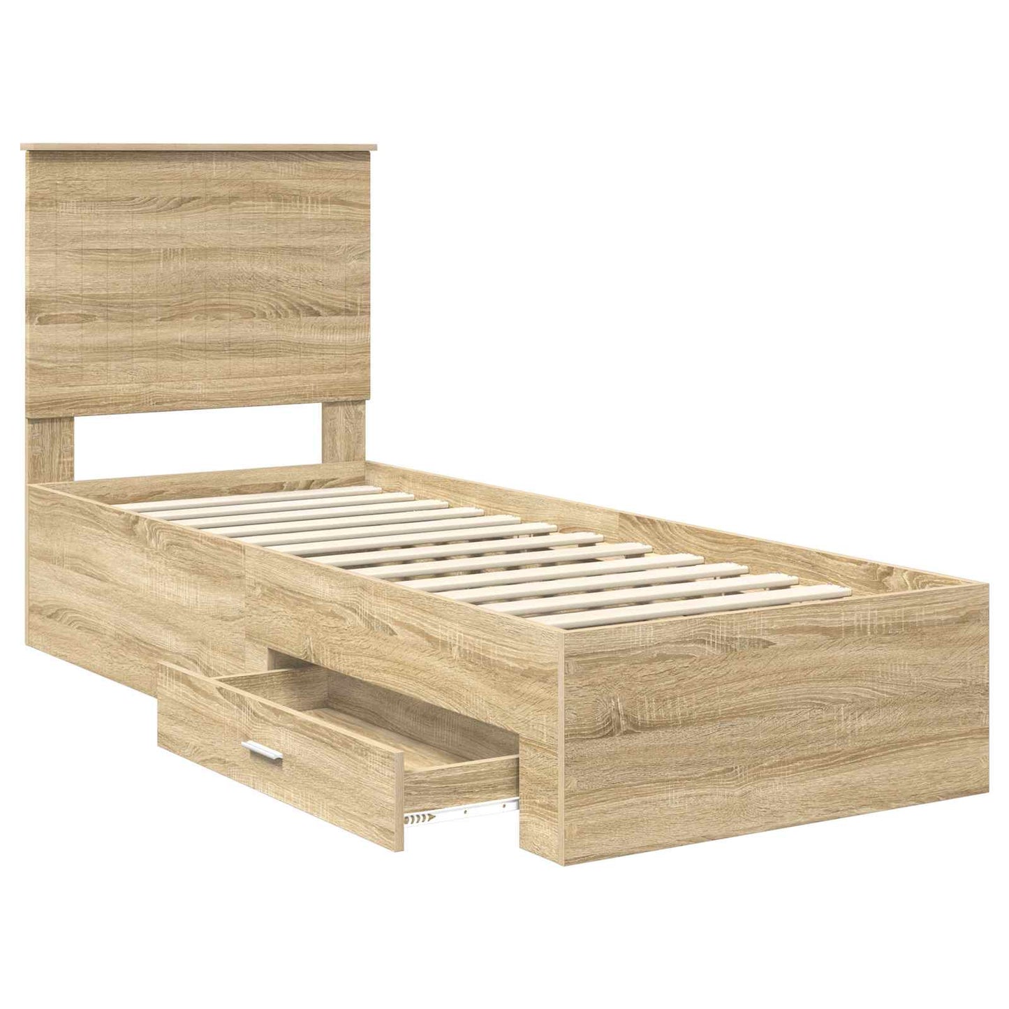 Sengestamme Sonoma Eik og Sølv 70 x 190 cm Konstruert tre