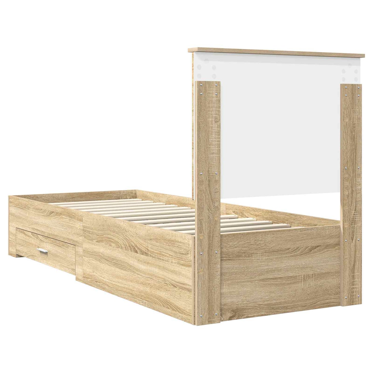 Sengestamme Sonoma Eik og Sølv 70 x 190 cm Konstruert tre