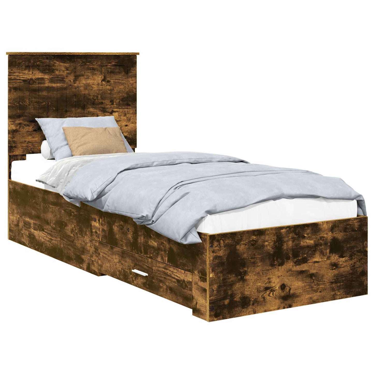 Sengestamme Røkt Eik og Sølv 70 x 190 cm Konstruert tre