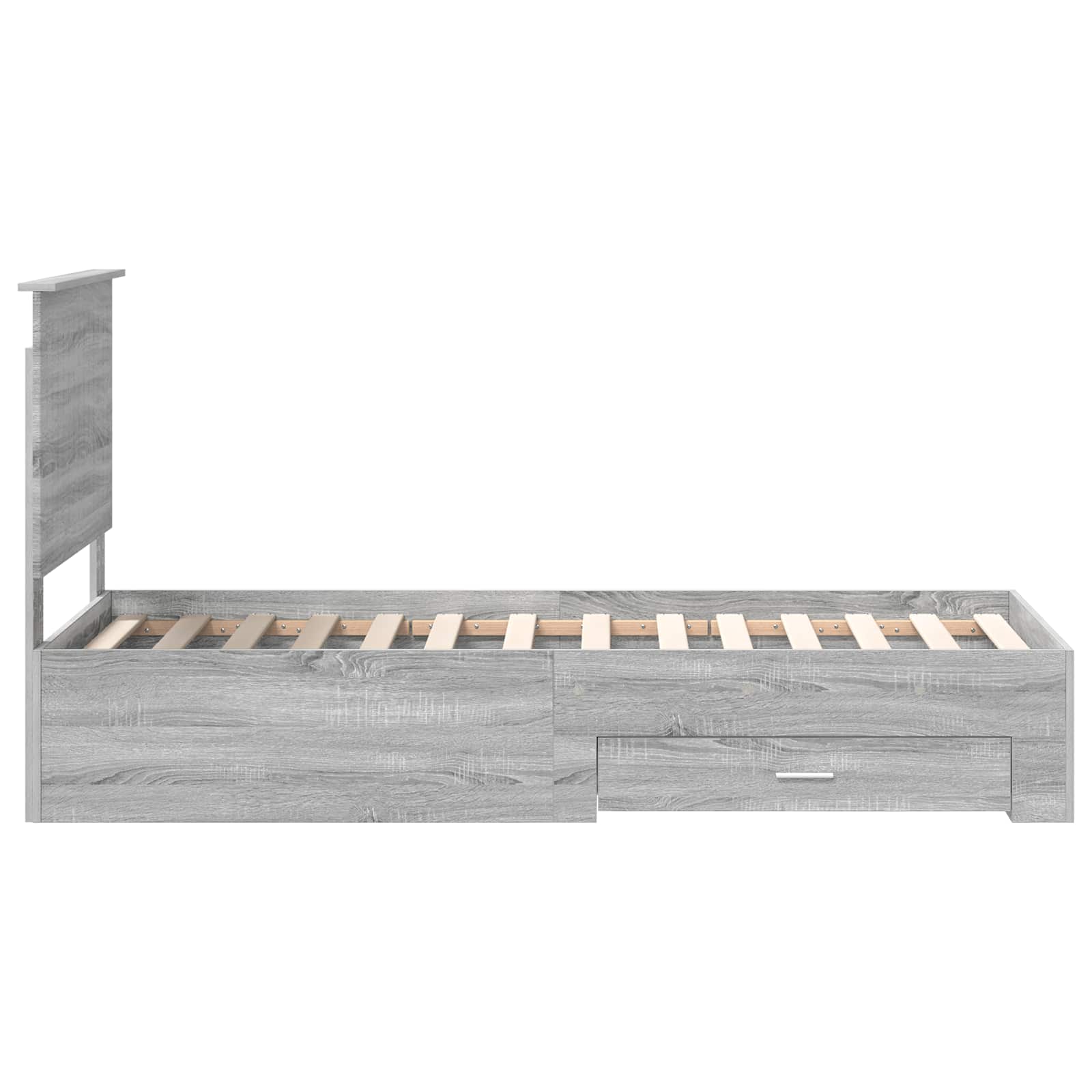 Sengestamme Grå Sonoma og Sølv 75 x 190 cm Konstruert tre