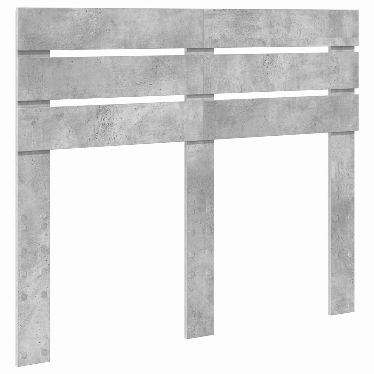 Sengestamme med hodegjerde Betonggrå 135 x 190 cm Massiv furu