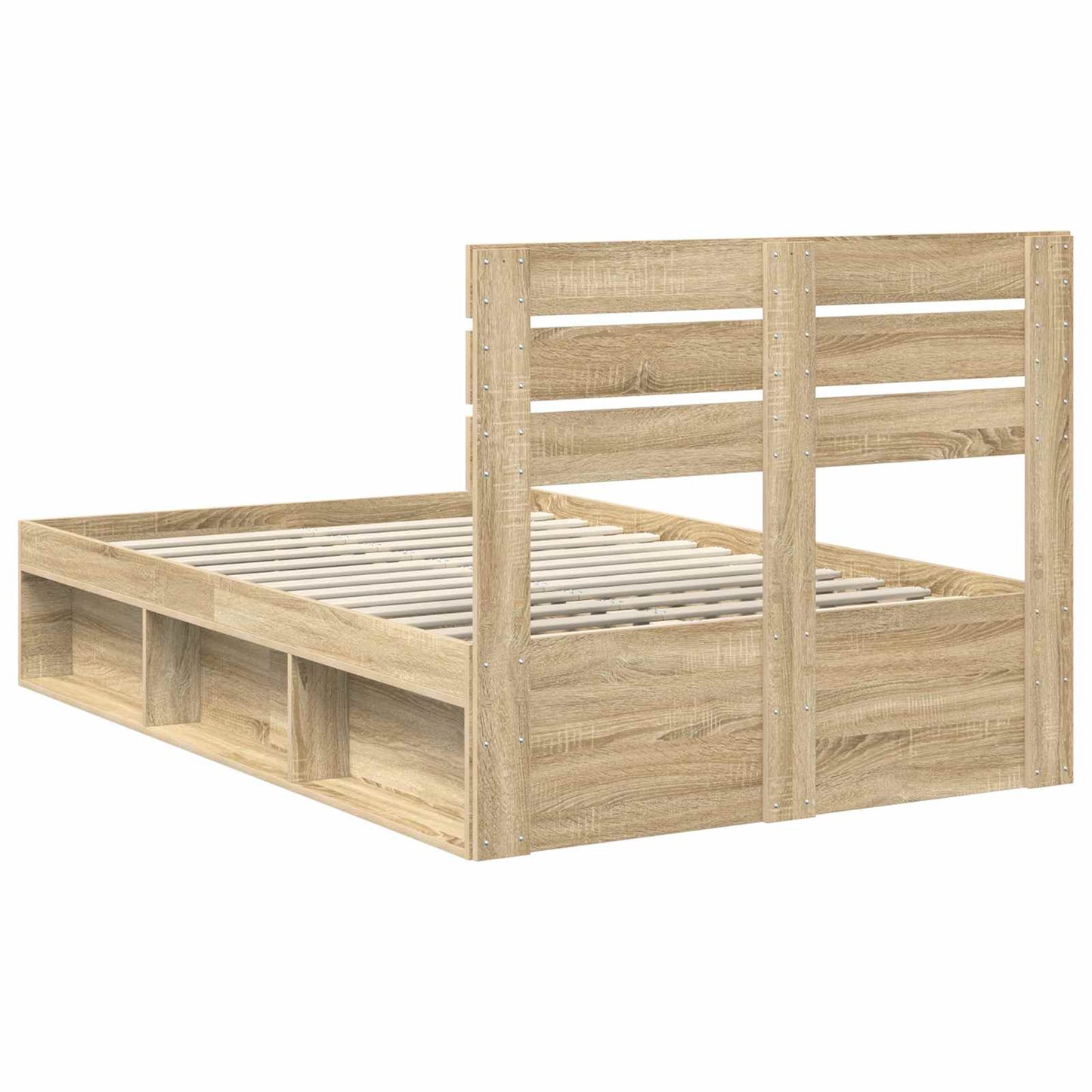 Sengestamme med hodegjerde Sonoma 120 x 190 cm Massiv furu