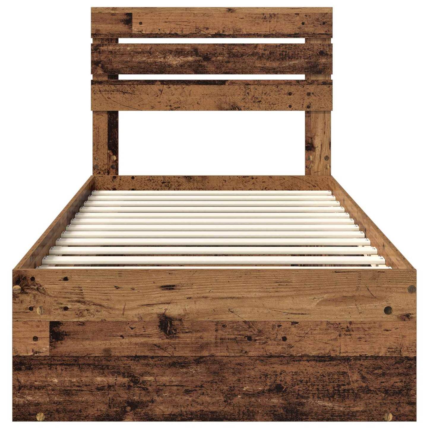 Sengestamme med hodegjerde Gammelt tre 100 x 200 cm Massiv furu