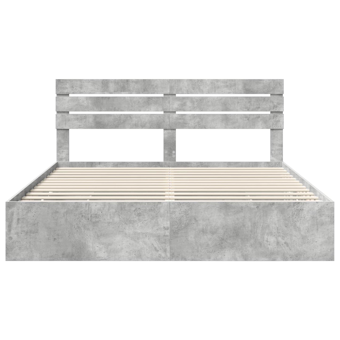Sengestamme med skuff Betonggrå 200 x 200 cm Ingeniørtre